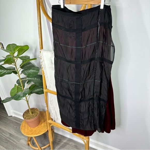 Piere Antonio Gaspari Red and Black Double Zip Skirt sz 12 - Picture 6 of 8